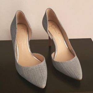 Euc, Jessica Simpson light denim heels.